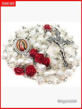 Our Lady of Guadalupe Rosary Beads - Catholic Jewelry Necklace